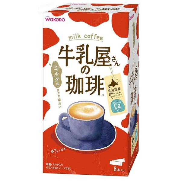 《セット販売》 アサヒ 牛乳屋さんの珈琲 箱 (14g×8本)×6個セット インスタント コーヒー ...