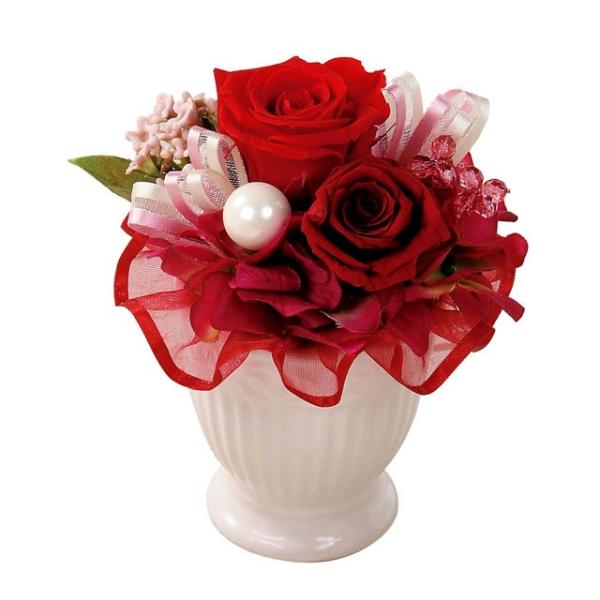 ペンタフル　レッド　プリザーブドフラワー　ウエディング　ブーケ　母の日　ギフト　贈り物　誕生日　送別...