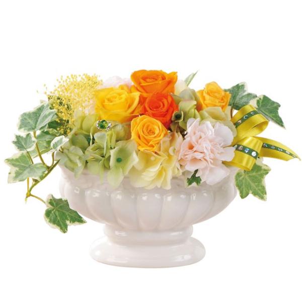 フェリーチェオーバル　イエロー　ウエディング　ブーケ　母の日　ギフト　贈り物　誕生日　送別会　結婚式