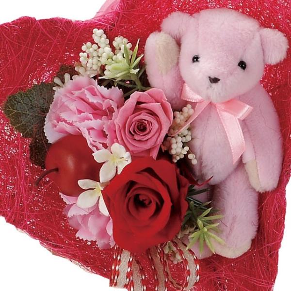 テディベア　ピンク　ウエディング　ブーケ　母の日　ギフト　贈り物　誕生日　送別会　結婚式
