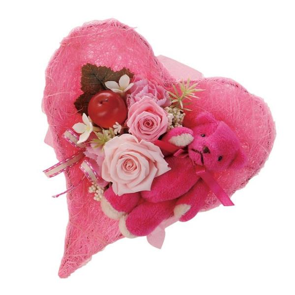 テディベア　ホットピンク　ウエディング　ブーケ　母の日　ギフト　贈り物　誕生日　送別会　結婚式