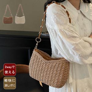 かごバッグ トート カゴバッグ 2026 夏新品 トートバッグ ファスナー付き 小さめ 浴衣バッグ 軽量 ストローバッグ おしゃれ 夏カバン 夏祭り お盆 カワイイ