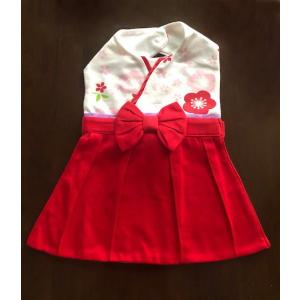 可愛らしい袴風スタイ キッズ、ベビー 女の子用 ...の商品画像