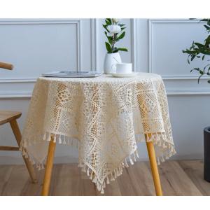 レース編み テーブルクロス85X85cm テーブルコーディネート ベージュ