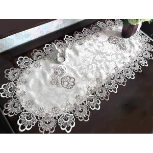 テーブルセンター テーブルクロス コットンレース レクト 40 x 90