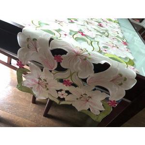 百合の花 テーブルランナー40X180cm A...の詳細画像2