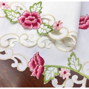 牡丹の花 40X175cm テーブルランナー刺...の詳細画像3