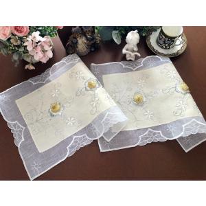 レース編み テーブルクロス85X85cm テーブルコーディネート ベージュ