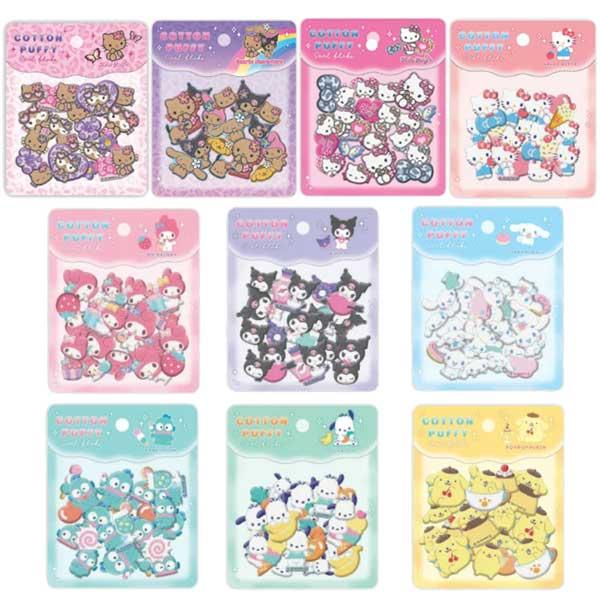 サンリオ COTTON PUFFYシールフレーク コットンパフィーシールフレーク バカンス 日焼け ...