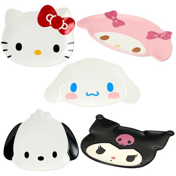 サンリオ フェイス形プレート プレート お皿 食器 ハローキティ マイメロディ シナモロール クロミ...