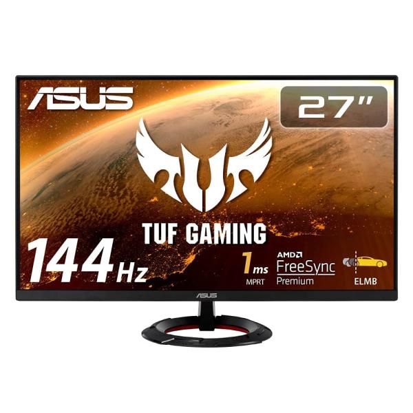 ASUSTek TUF Gaming ゲーミングモニター VG279Q1R 27インチ フルHD I...