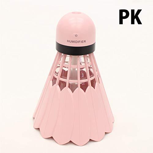 ヒロコーポレーション 加湿器 バトミントンのシャトル型 羽根型 ミニ コンパクト LEDランプ付き ...