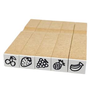 新朝日コーポレーション スタンプ ゴム印 フルーツスタンプ 5個 EJAA-F