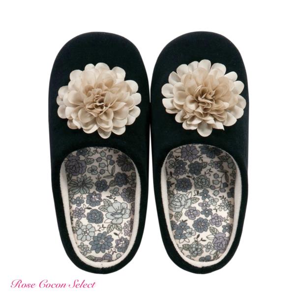 スリッパ　ルームシューズ　室内履き　オシャレ　かわいい　ギフト　フェミニン　ボタニカル　シャーロット...