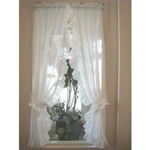 窓枠内 ヨコ 71〜80cm×タテ 111〜120cm カフェカーテン おしゃれ かわいい 縦長 小...