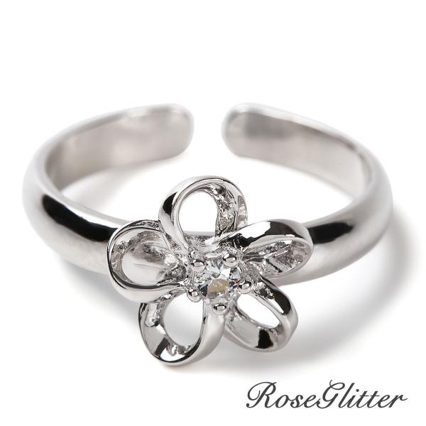 ピンキーリング トゥリング スワロフスキー Swarovski 指輪 リング ハワイアンジュエリー ...