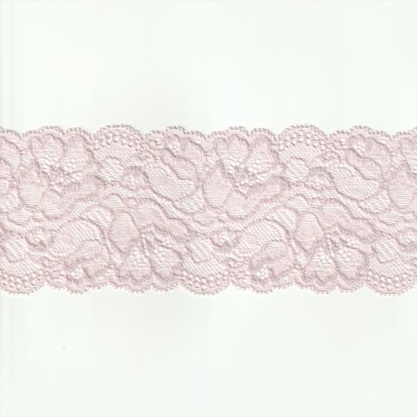 ストレッチ レース生地 ローズ 幅80mm ナイロン ポリウレタン / カット売り ハンドメイド D...