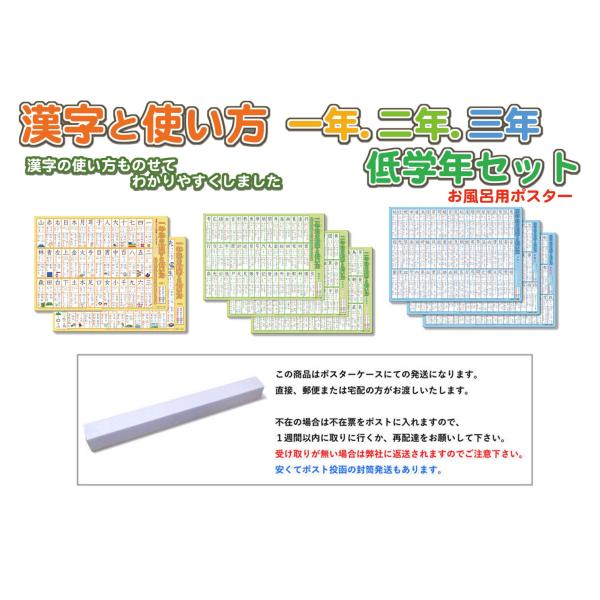 「漢字と使い方 低学年セット」【ポスターケース発送】1.2.3年用 使うことを目的とした漢字ポスター...