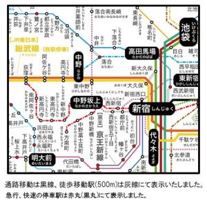 「都市部路線図1」東京(関東、首都圏)【封筒発...の詳細画像4