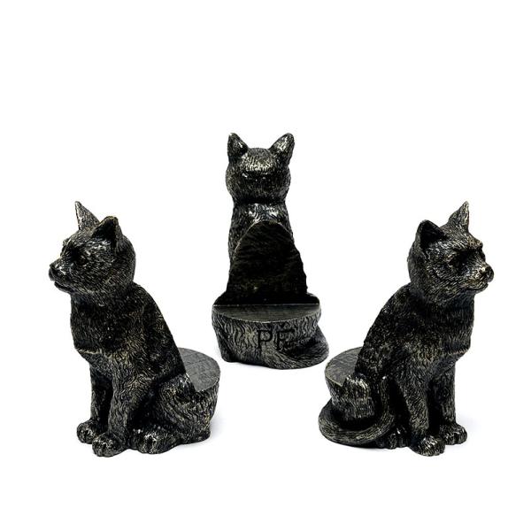 Potty Feet 鉢置き お座りネコ　Bronze Sitting Cat 00199(メーカー...