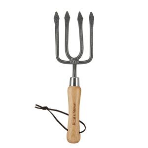 カーボンハンドフォーク　ケント＆ストー　Round Tine Hand Fork, Carbon Steel 00379 Kent & Stowe（メーカー直送）｜roseshop