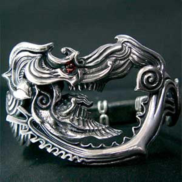 牙狼 GARO 魔導具ゴルバ 白夜の魔獣 白夜騎士ダン着用 ブレスレット JAP工房 ガロ シルバー...