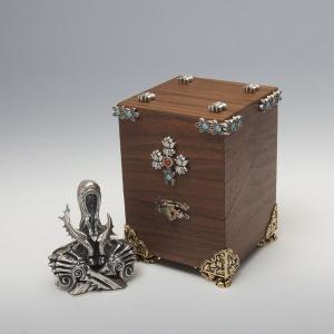 牙狼 GARO 魔導輪ザルバ Body Statue in the Box 劇中ver ウォールナット無垢材 天然石 シルバー925 ブラス ガロ シルバーグロサリー 正規品 GR-GARO-ZB
