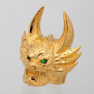 牙狼 GARO 黄金騎士GAROリング ゴールドメッキver SV925製 ガロ シルバーグロサリー 正規品 基準サイズ GR18-G1SV｜roshie