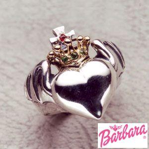 クイーン　バーバラ　リング　ハート　クラウン　指輪　王冠　シルバーアクセサリー バーバラ Barbara 指輪 クィーン ゴールドクラウン リング 正規品 PB-R