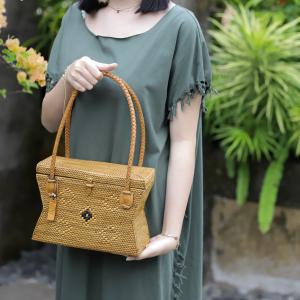 アタバッグ かごバッグ バッグ かご 蓋 手編...の詳細画像2