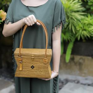 アタバッグ かごバッグ バッグ かご 蓋 手編...の詳細画像3