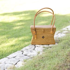アタバッグ かごバッグ バッグ かご 蓋 手編...の詳細画像4