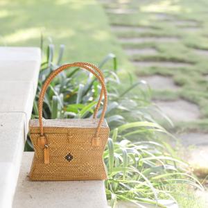 アタバッグ かごバッグ バッグ かご 蓋 手編...の詳細画像5