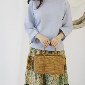 アタバッグ かごバッグ バッグ かご 蓋 手編み バリ島 天然素材 伝統工芸 Rosily NAB690P