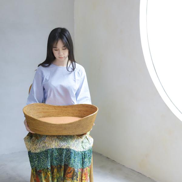 アタ バスケット 収納 バスケット 手編み バリ島 天然素材 伝統工芸 Rosily OVL252