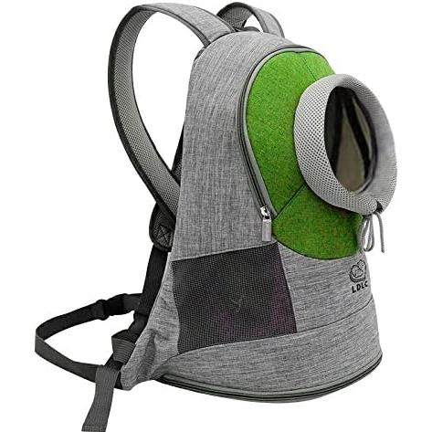 ペット用前抱きリュック ペットバッグ ペットキャリー 犬 猫 通気性 通院 (M, グリーン)