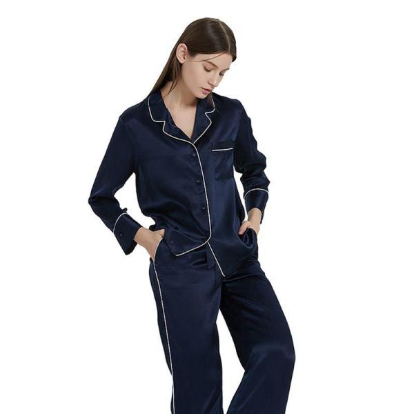 ルームウェア パジャマ レディース シルク 寝間着 厚い 秋冬服 上下セット 長袖トップス ロングパ...