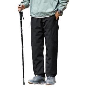 撥水 ダウンパンツ メンズ アウトドア マウンテン ロングパンツ 防寒 ジョガー 軽量 M-5XL スキー 登山用 スポーツ 秋冬 厚手