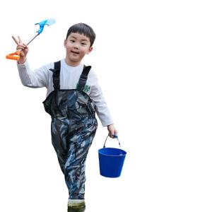 子供 キッズ ウェーダー プレイウェア お砂場着 釣り ナイロン レインシューズ 長靴付き 防水ズボン 一体型 レインパンツ 子供 撥水
