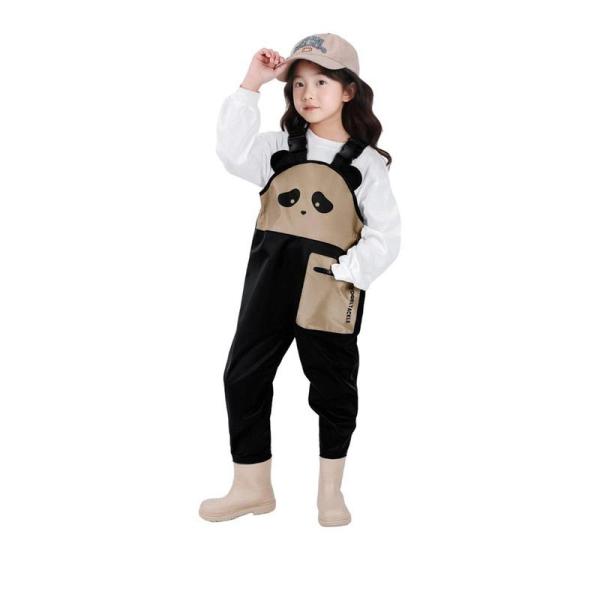 ナイロン ウェーダー パンダ柄 子供 かわいい 防水 チェストハイウェーダー 釣り用スーツ 簡単着脱...