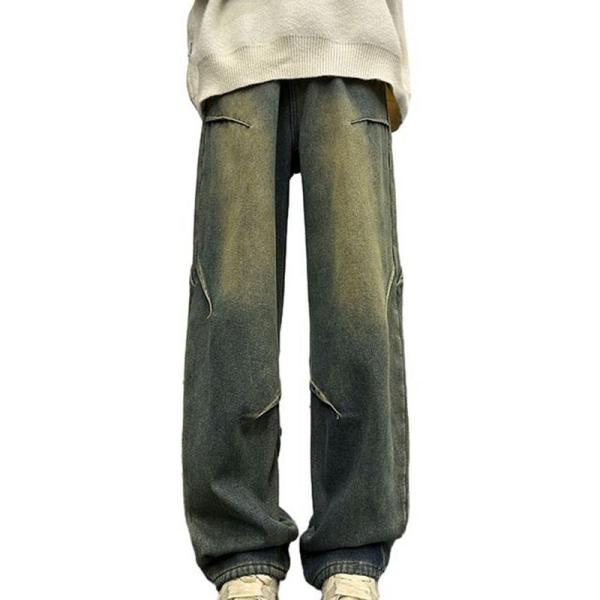 デニムパンツ メンズ ジーンズ チノパン ロングパンツ 裏起毛 ボア付き 復古 ファッション カジュ...