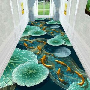 廊下カーペット 3dプリント 荷柄 ラグ 短毛カーペット 防音 冷房対策 心地良い オシャレ 大判 おしゃれ 低反発 防滑 手触りいい