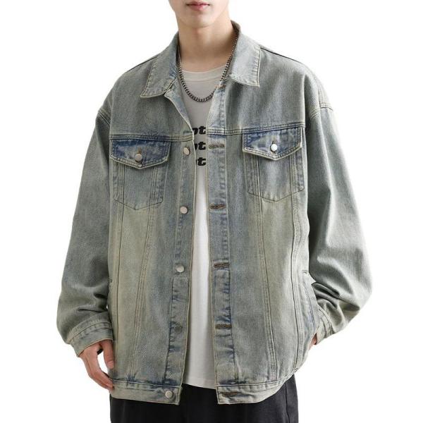 デニムジャケット メンズ ジージャン ヘビーウェイト トップス ワークウェア アメカジ ヴィンテージ...