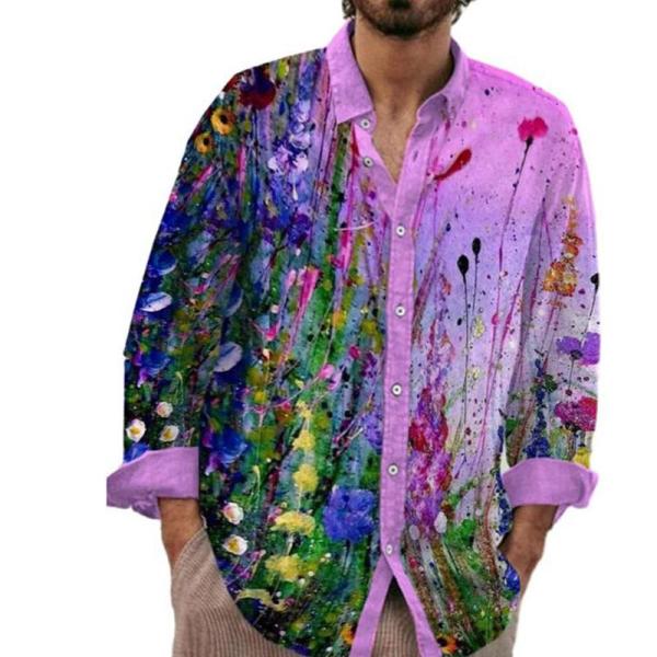 柄シャツ 派手シャツ メンズ 長袖 プリント ファッション ストリート系 オールシーズン トップス ...