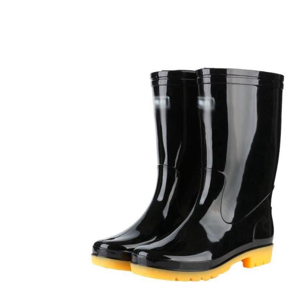 レインブーツ ロングブーツ 作業靴 メンズ 速乾 迷彩柄 完全防水 PVC レインシューズ 雨靴 防...