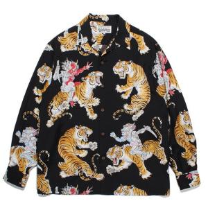 長袖 カジュアルシャツ 虎柄 メンズ 秋服 ボタンダウン アロハシャツ プリント柄 前開き ビックシルエット 薄手 サラサラ 通気性 通勤