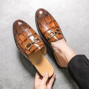 夏 ビジネススリッパ メンズ 革 ビットタイプ...の詳細画像2