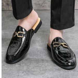 夏 ビジネススリッパ メンズ 革 ビットタイプ...の詳細画像4