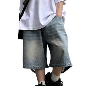 ハーフパンツ キッズ ダメージデニム かっこいい 子供服 男の子 女の子 半ズボン デニムパンツ ジュニア 通学 通園 ダメージジーパン