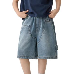 男の子 半ズボン デニム カーゴパンツ 5分丈 通気性 やわらか ジーパン キッズ ジュニア 子供服 半ズボン カジュアル ハーフパンツ